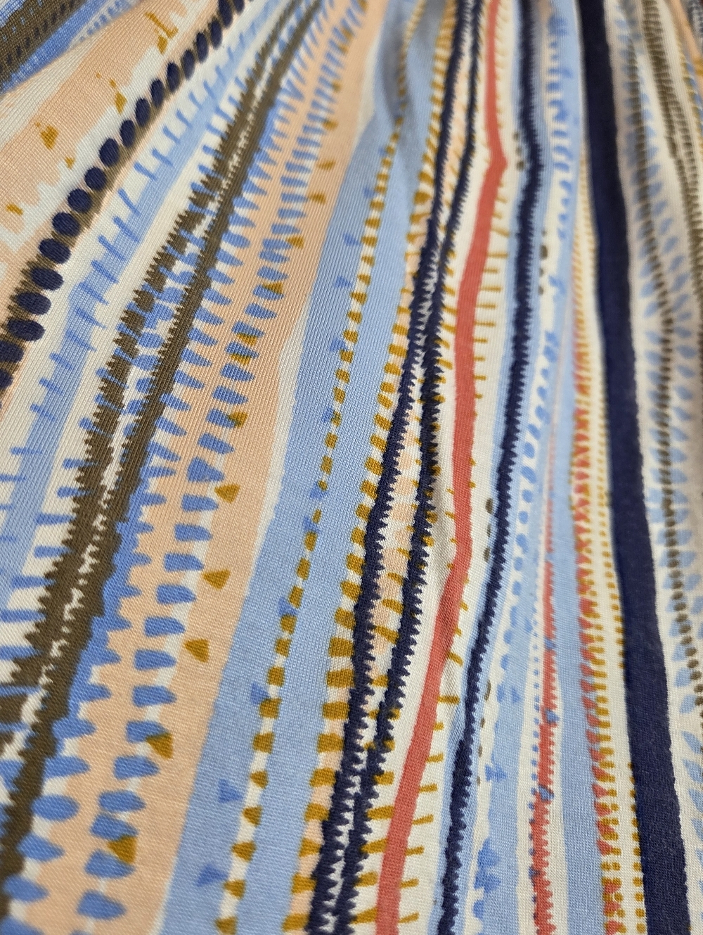 Anthropologie One September Fit And Flare Blue Striped Tank Top Blouse - Picture 4 of 11